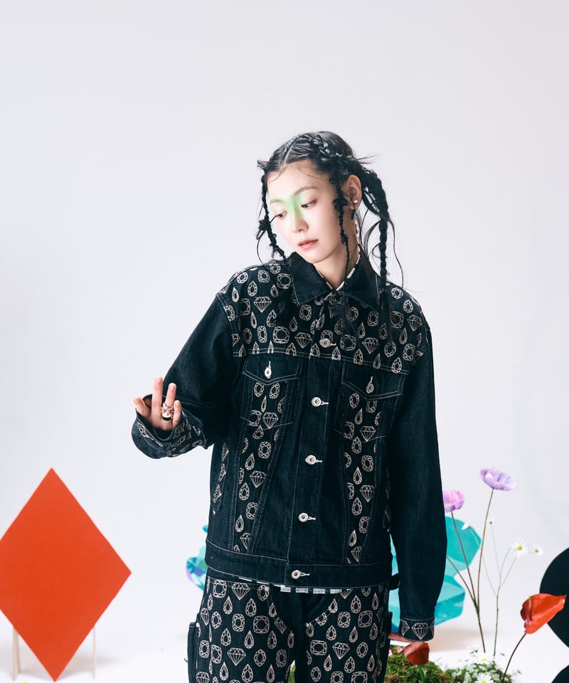 希少♪LOHEN ローヘン 24AW デニムジャケット LH24A-JK066 2026/5/13-2026/6/16 WEB注文受付中】宝石的痕跡のデニムジャケット |
