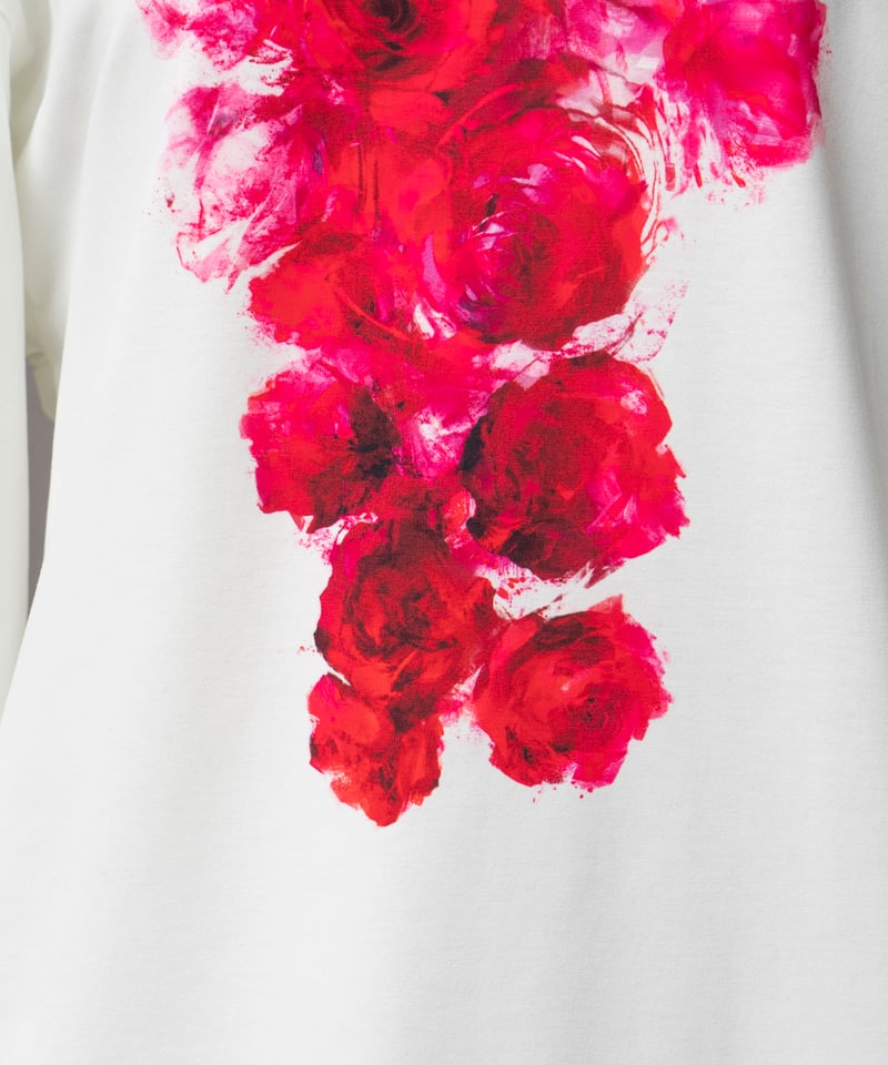 鮮烈に滲む狂気のハイネックカットソー | ha | za | ma