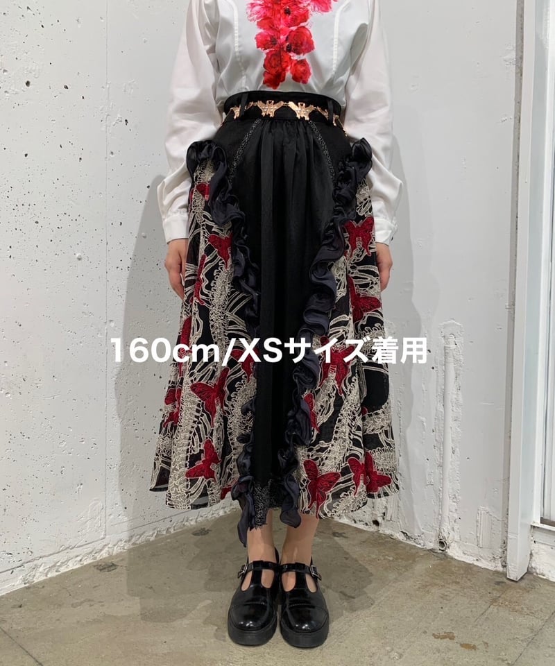 【蹴回したっぷり！】新品　赤黒　パソドブレ　スカート　ｓ657 2025/6/27-2025/8/1 WEB注文受付中】狂気乱舞のレーススカート