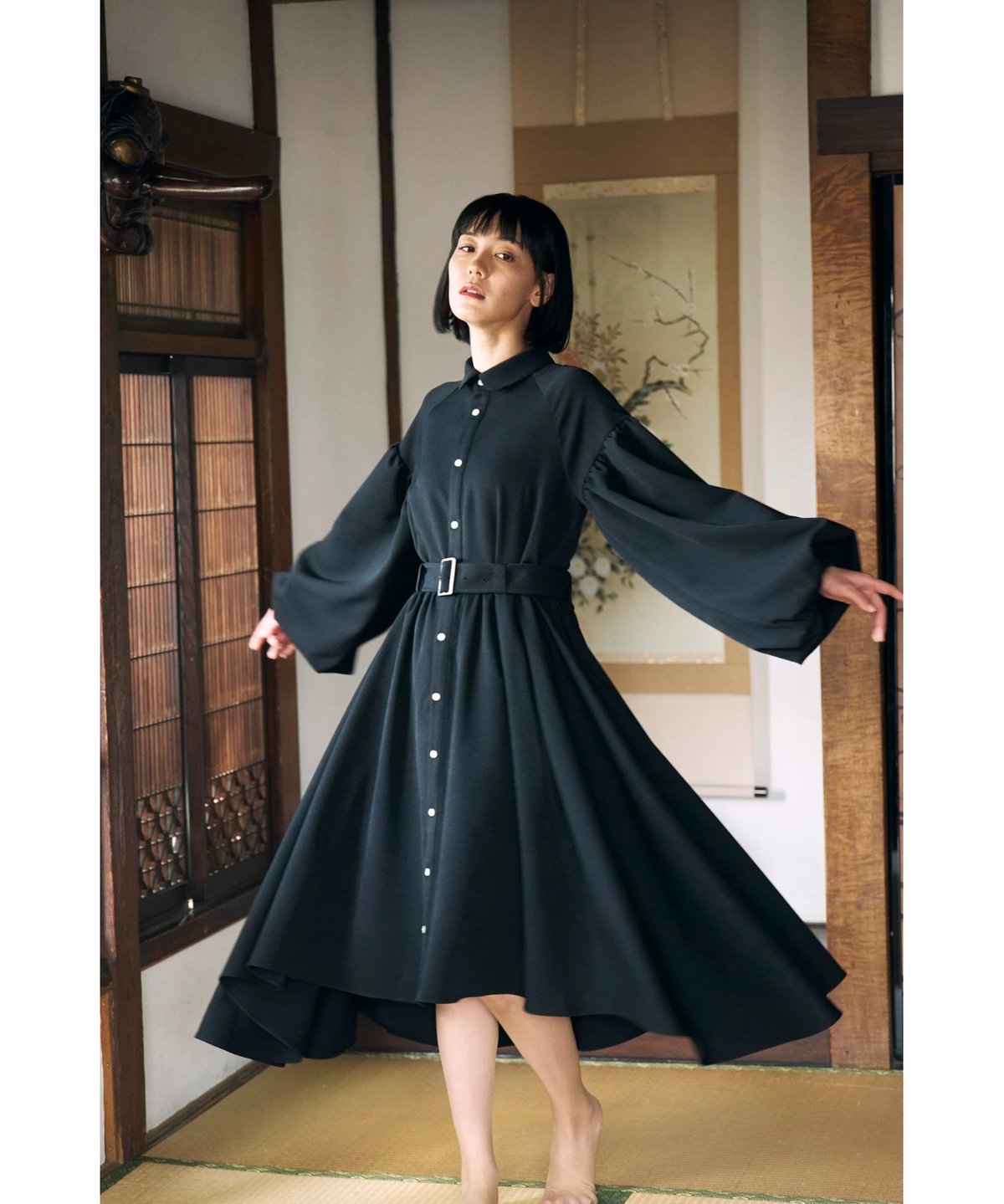 hazama ハザマ 20SS 経年真価のワンピース （春夏ver.） グリーン