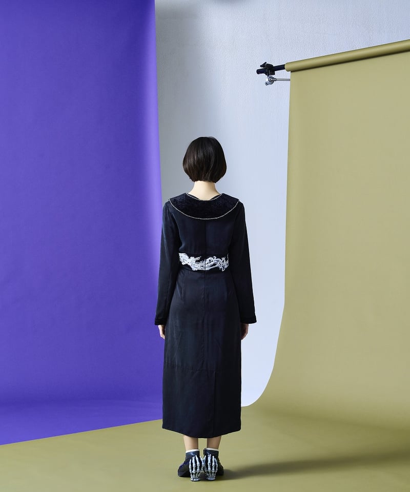 ワンピース hapiemi 23区(ニジュウサンク)の【撥水加工/汗シミ防止/洗える】コンビデザイン