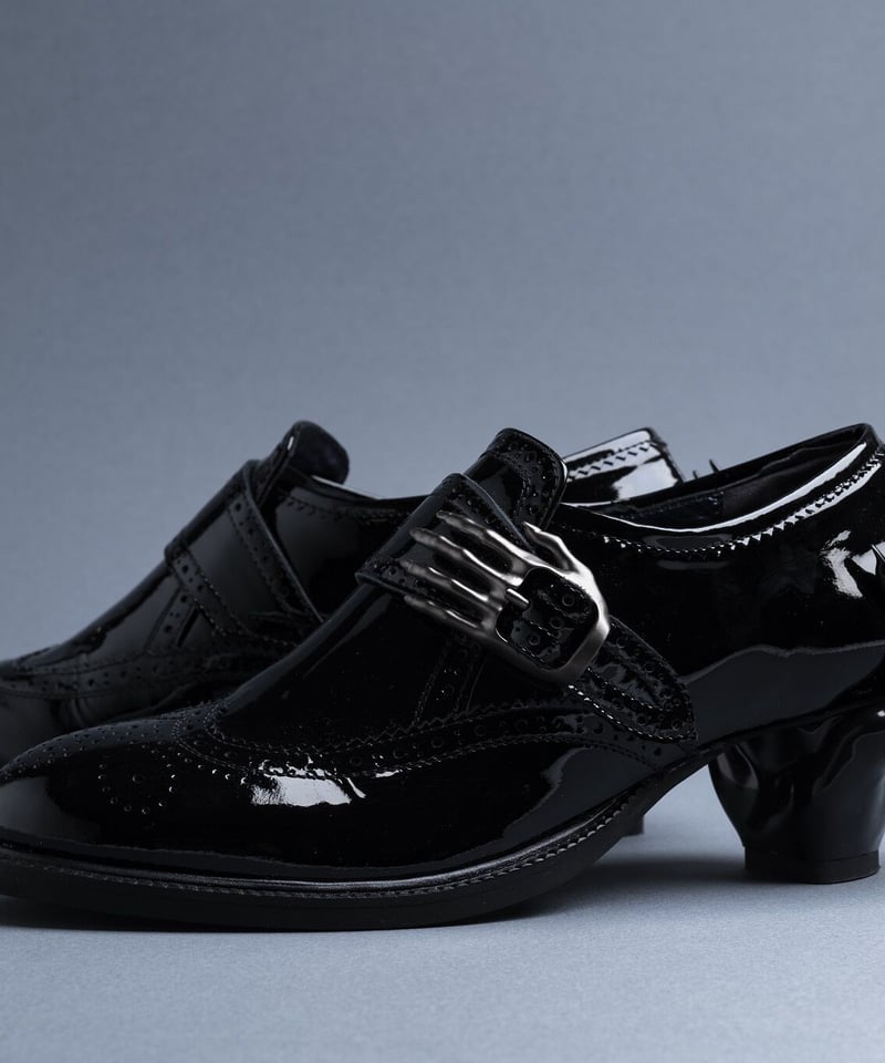 ha | za | ma 惹きずりこまれる運命のドレスシューズ黒黒 - 靴