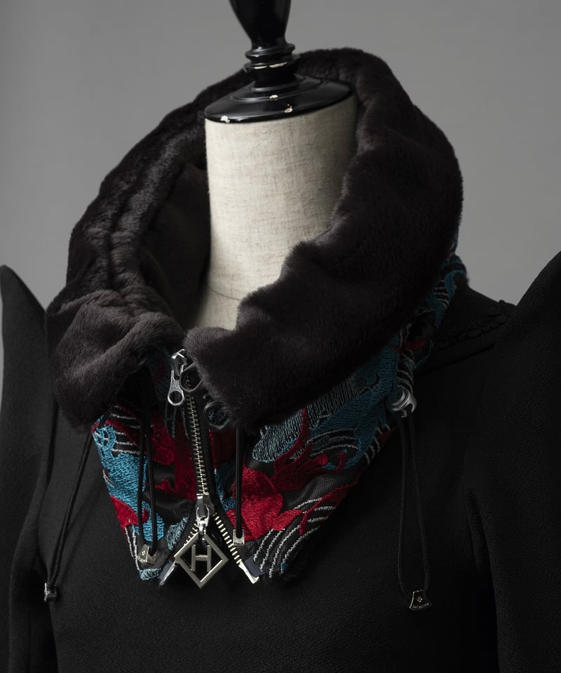 hazama ハザマ　無知へと達するレーススヌード (turquoise) hazama ハザマ無知へと達するレーススヌード (turquoise)