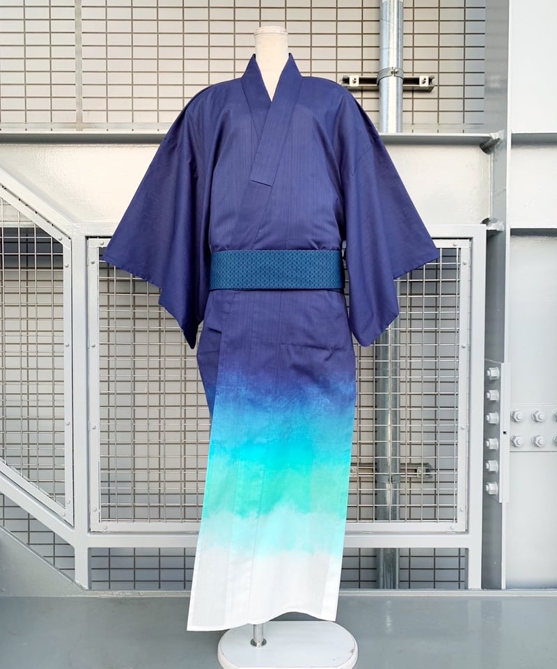 見えないものを見ようとして見上げた夜空の浴衣 <帯セット> | ha | za | ma