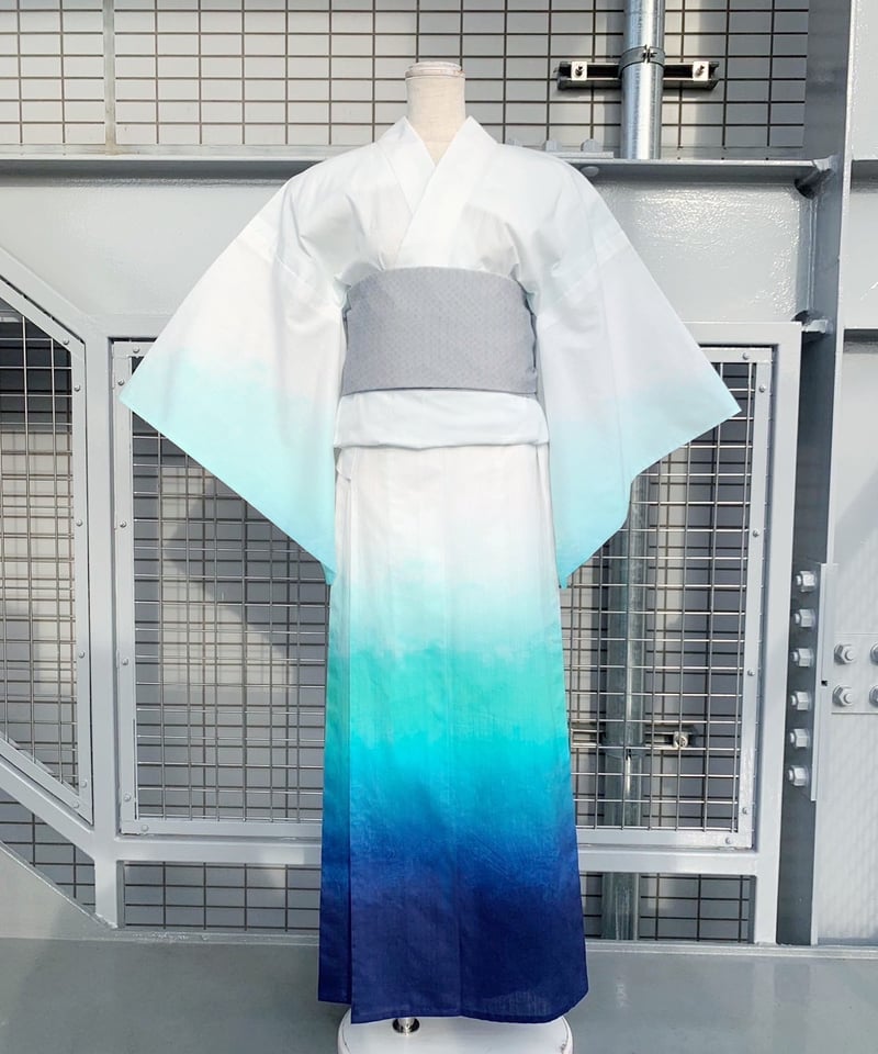 見えないものを見ようとして見上げた夜空の浴衣 <帯セット> | ha | za | ma