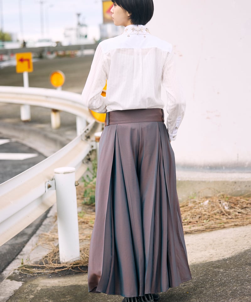 hazama 2ndライン はざま 揺らめくパンツ ブラウン M hazama 2ndライン はざま 揺らめくパンツ ブラウン M