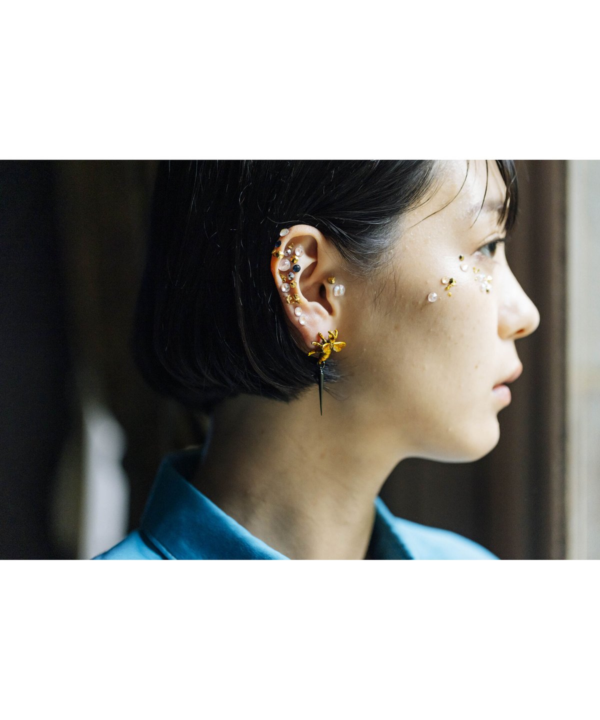 hazama】 宣戦布告のピアス マットゴールド 実直 