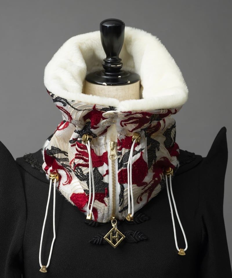 美品 パラスパレス nume スヌード 希少】パラスパレス nume ヌメ ウール ノーカラー ジャケット Lサイズ