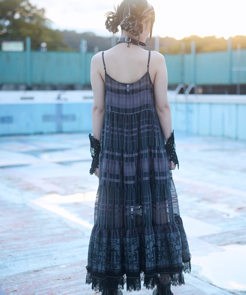 hazama さんざめくキャミソールワンピース hazama さんざめくキャミソールワンピース 水色