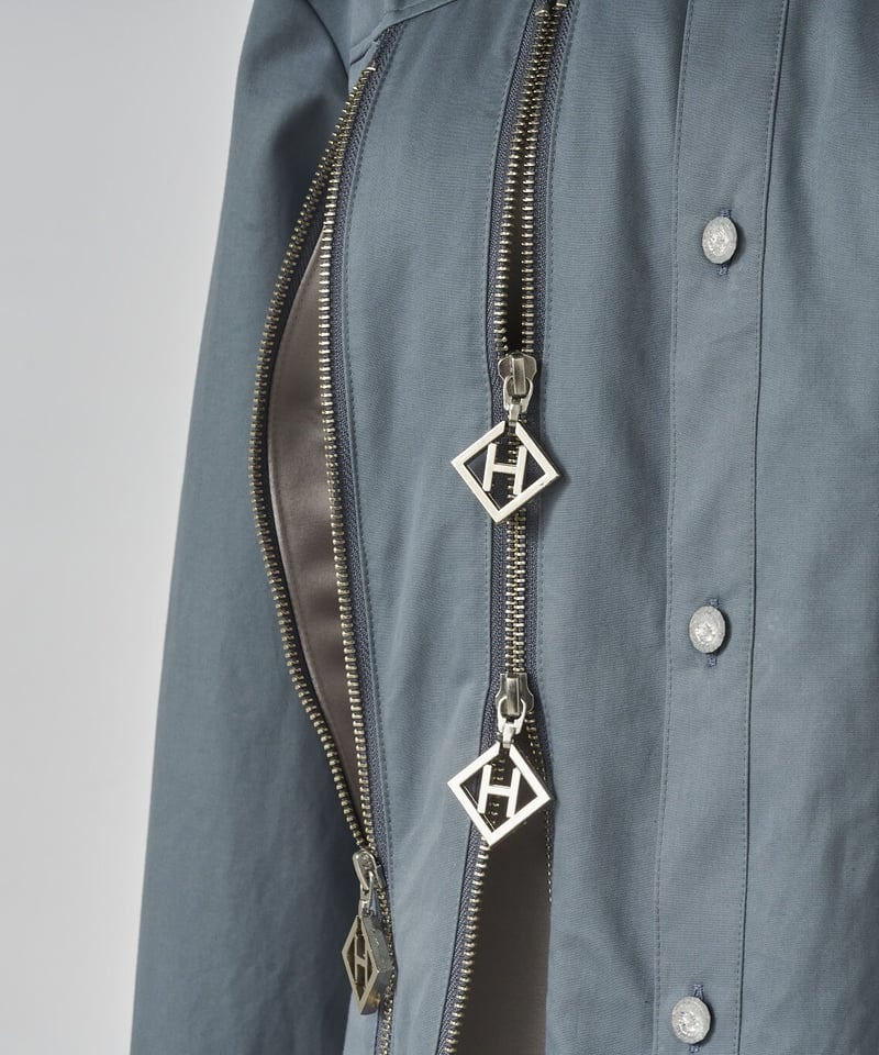 hazama 調律シャツ 2022PC Blue×Gray Mサイズ