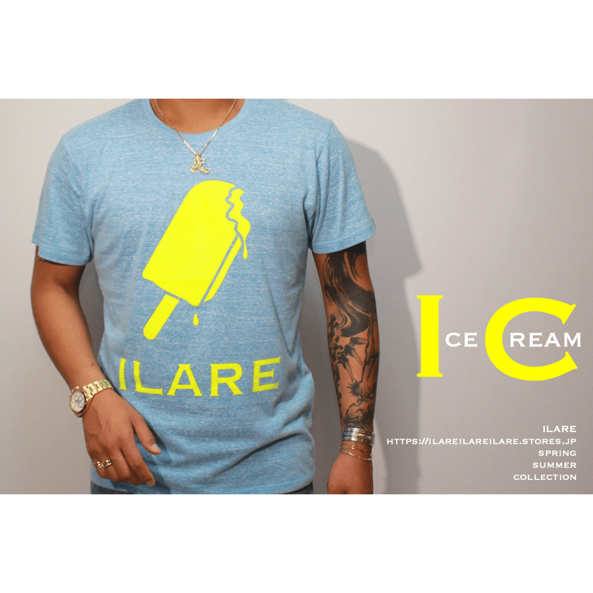 アイスクリーム/ネオンカラー/トライブレンドTシャツ | ILARE