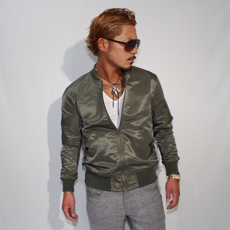 オリジナルMA-1/リバーシブルカモフラ柄パターン/カーキ/ 日本国内生産