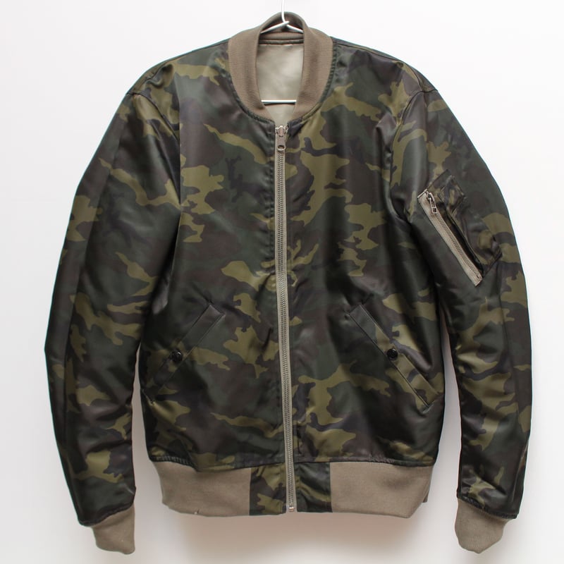 オリジナルMA-1/リバーシブルカモフラ柄パターン/カーキ/ 日本国内生産