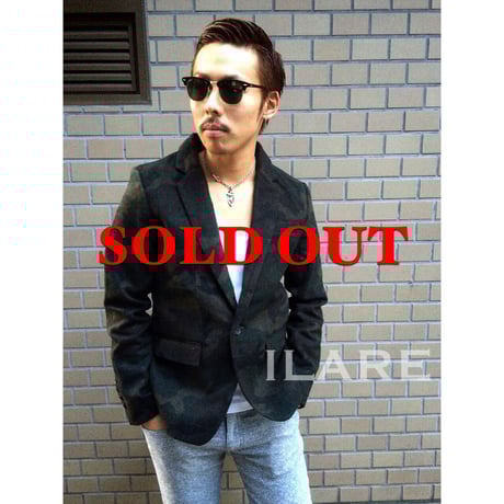 日本製/ウール/カモフラジャケット/グリーン/定価¥22680→SALE