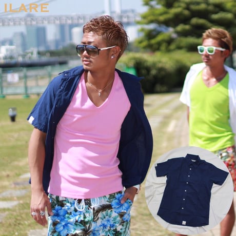 オリジナルショートスリーブシャツ/ネイビー/