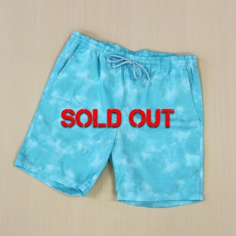 日本製/サーフショーツ/スカイブルー/スイムショーツ/国内生産/コットン/リゾート/オラオラ
