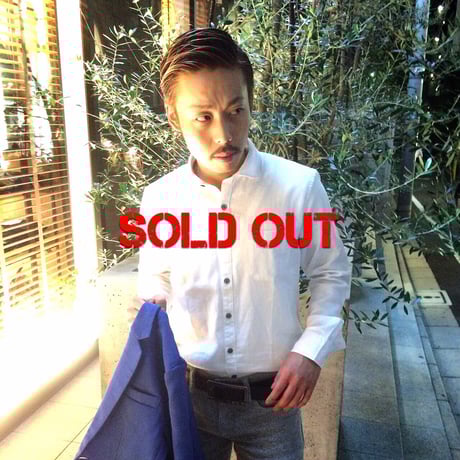 イタリアンシャツ/ホワイト/立て襟