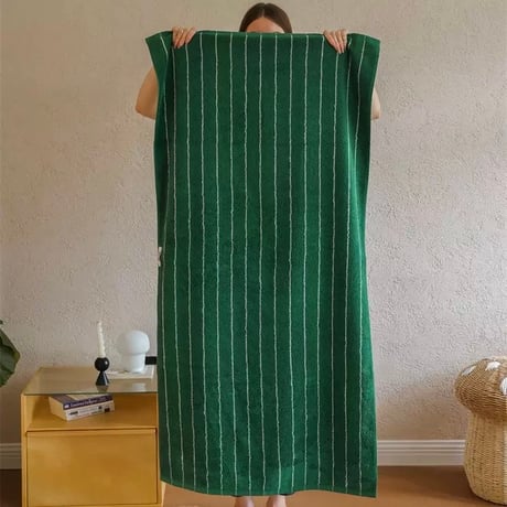 #ピン ストライプ カラー バスタオル 全3色 綿 100% 吊り下げ コーマ綿 大判 タオル ブランケット