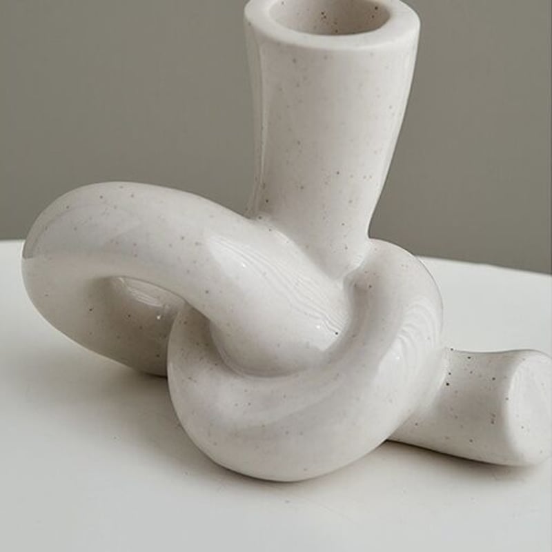 ノット デザイン セラミック キャンドルホルダー 全2種 | 70PARK