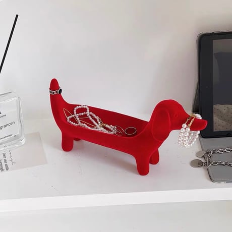 #ダックスフンド モチーフ アクセサリー トレイ 全3色 犬
