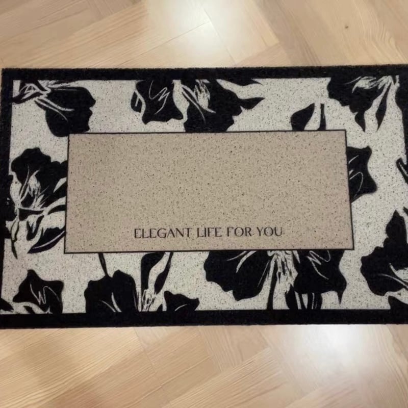 モダン フラワー柄 玄関 マット 50×80 泥落としマット | 70PARK