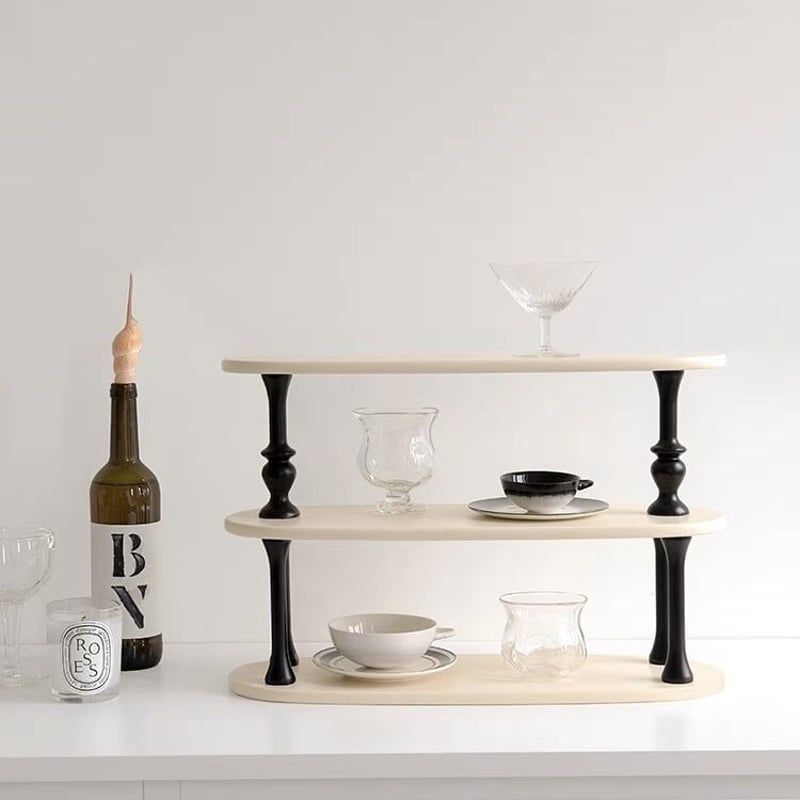 レトロ デザイン 三段 収納 ディスプレイラック | 70PARK