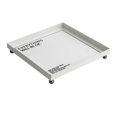 #脚付き モノトーン スクエア アイアン 収納 トレイ 全2色