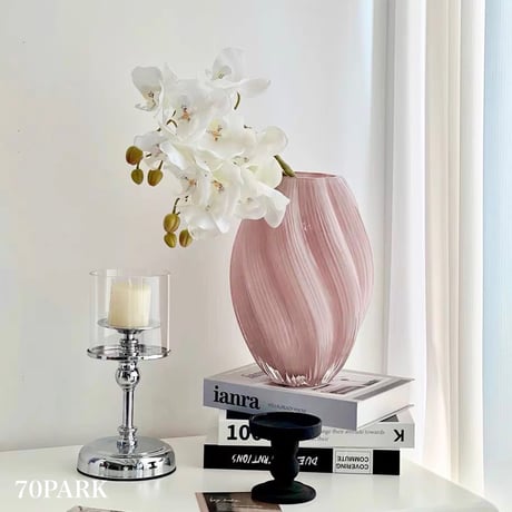 #ツイスト デザイン ガラス フラワーベース 全2色 花瓶