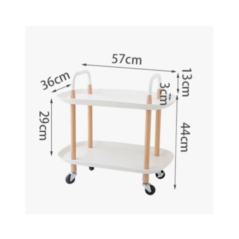 キャスター付き サイドテーブル 二段 ラック ワゴン | 70PARK