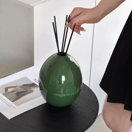 #エッグ モチーフ セラミック ディフューザー 容器 全3色 詰め替えボトル
