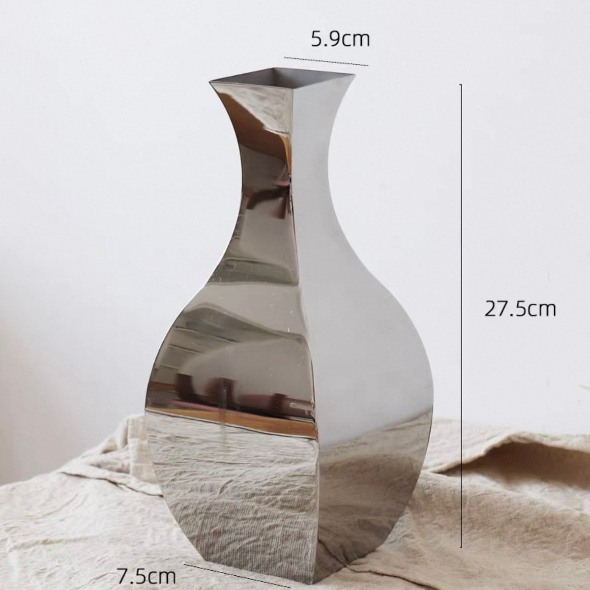 輸入品 プランター フラワーベース 花瓶 ミラー ステンレス 鏡面 ステンレス フラワーベース シルバー 花瓶 ミラー | 70PARK
