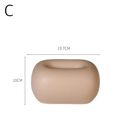 【即納】#セラミック ぽってり シンプル ティッシュケース 全4色