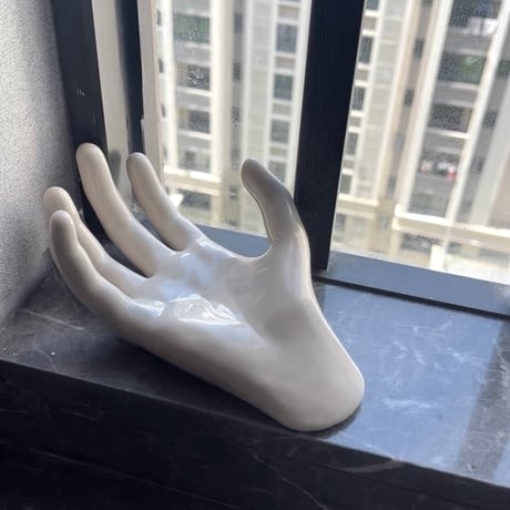 #ハンド セラミック オブジェ アクセサリー 収納 トレイ