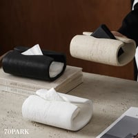 #トラバーチン風 ティッシュケース 全3色 樹脂 ティッシュボックス