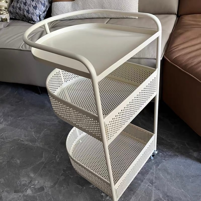 ガラス3段ワゴン、サイドテーブル ガラス3段ワゴン、サイドテーブル 3colors/キャスター付き三段