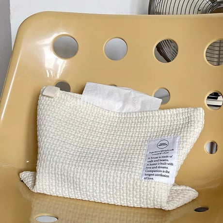 #ファブリック シンプル ティッシュケース 全3色 ティッシュカバー 吊り下げ