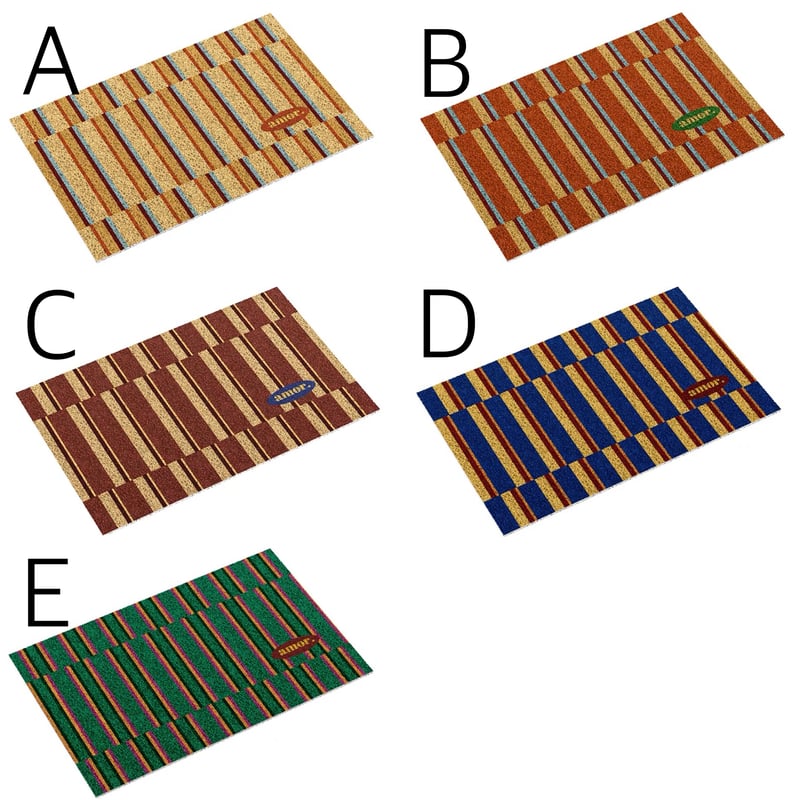 レトロ カラー ストライプ柄 玄関 マット 全5色 50×80 泥落とし レトロ カラー ストライプ柄 玄関 マット 全5色 50×80 泥落とし