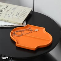 #カラフル モダン アート セラミック アクセサリートレイ 全2色 収納 トレイ プレート