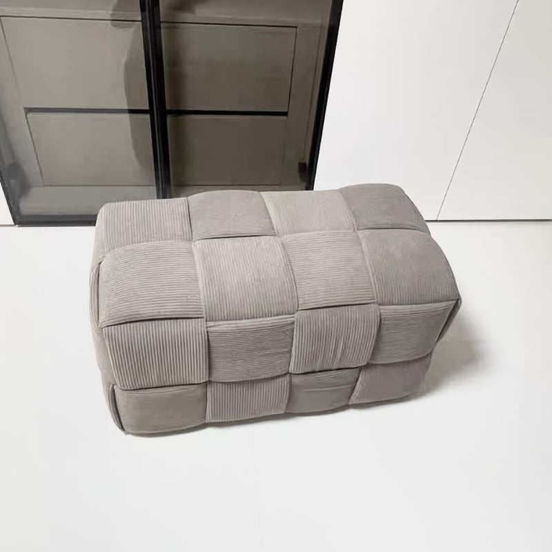 ベンチ型 編み込み スツール 全3色 オットマン 高さ38cm | 70PARK