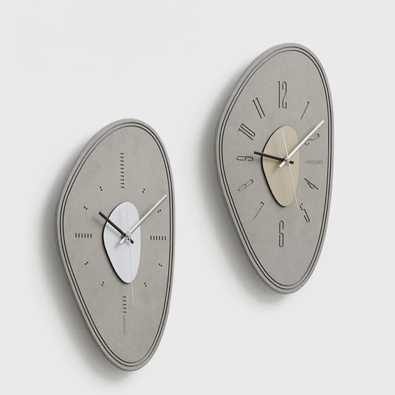 マット グレー ニュアンス デザイン アート クロック 全3種