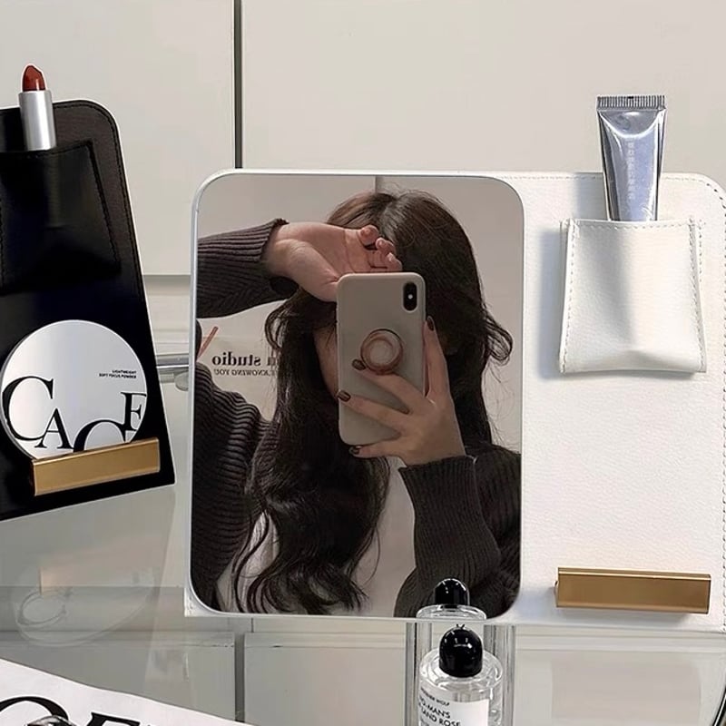 多機能 折り畳み ミラー スマホスタンド 全2色 鏡 | 70PARK