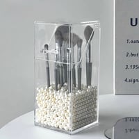 【即納】#クリアカラー パール付き ブラシスタンド 全2色 収納 ボックス