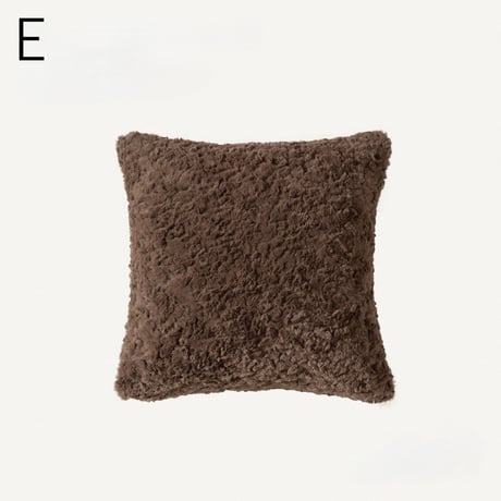 #リッチ フェイクファー グリッド クッションカバー 全5色 45×45