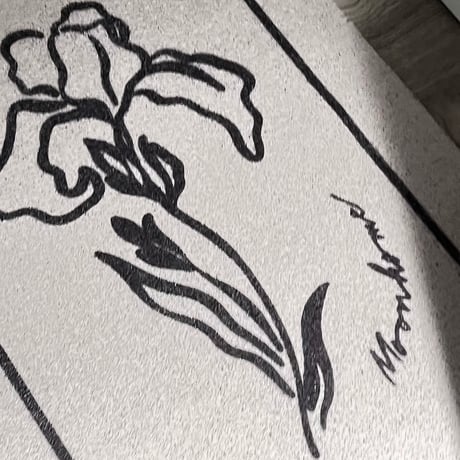 #フラワー アート 玄関 マット 60×90 泥落としマット