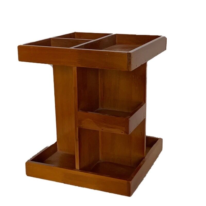 360度 回転 ウッド コスメ 収納 ラック | 70PARK