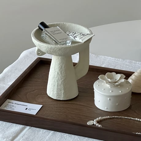 #セラミック カップ スタンド アクセサリー トレイ 全2色 アロマ 小物置き