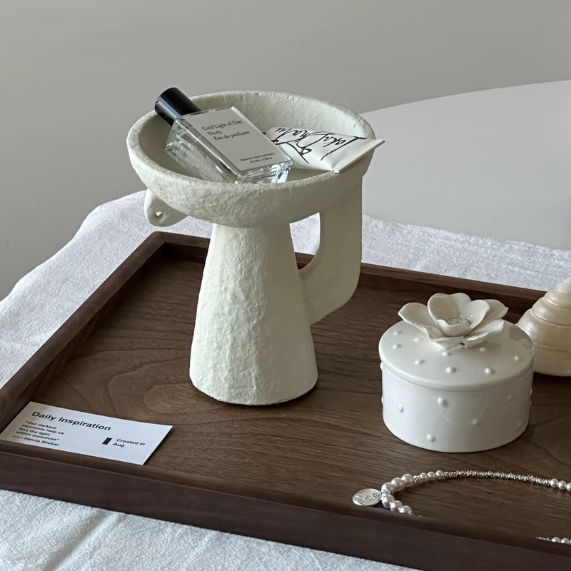 セラミック カップ スタンド アクセサリー トレイ 全2色 アロマ 小物