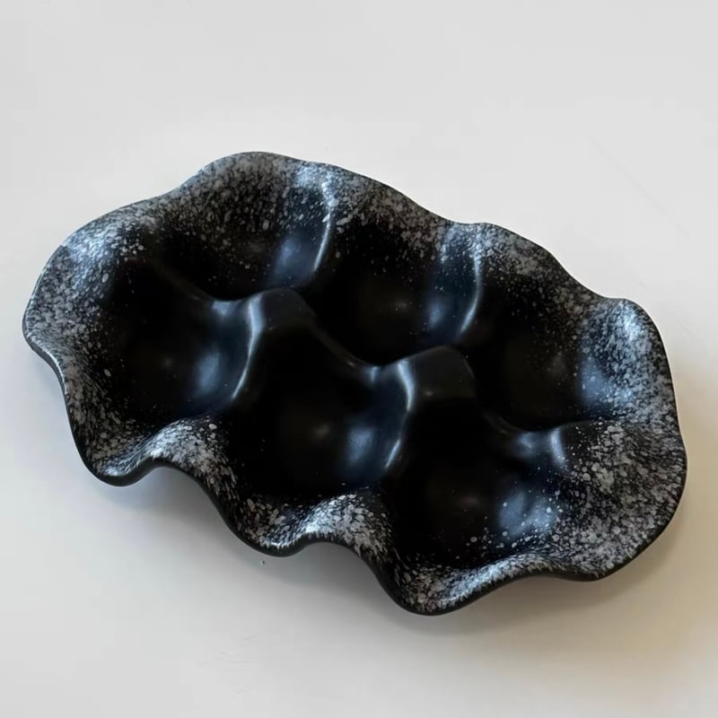 立体 ウエーブ セラミック アクセサリートレイ 全2色 収納 | 70PARK