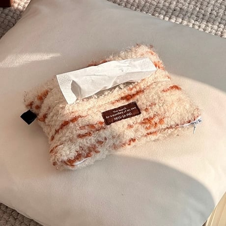 #ふわふわ ミックス ニット ティッシュケース 全2種 ティッシュカバー 吊り下げ