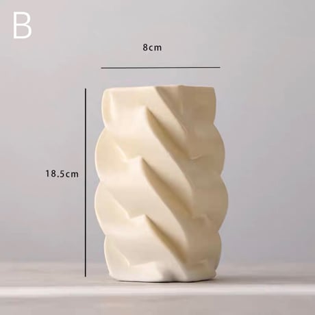 #ねじれ ツイスト セラミック フラワーベース 花瓶 全3色